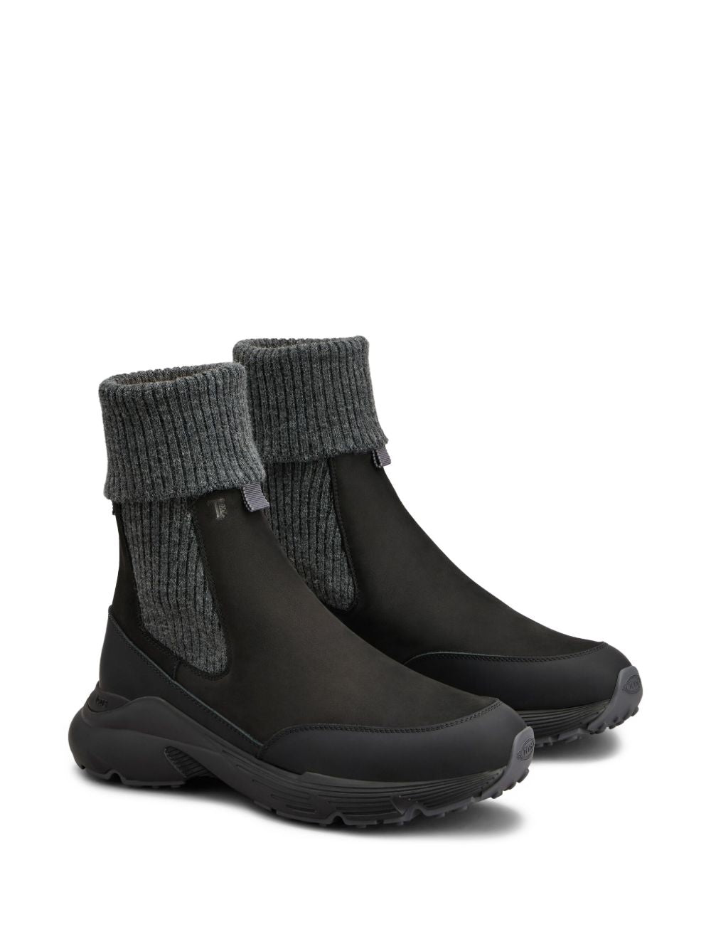 TOD'S Calfskin Slip-On Boots with Chunky Sole