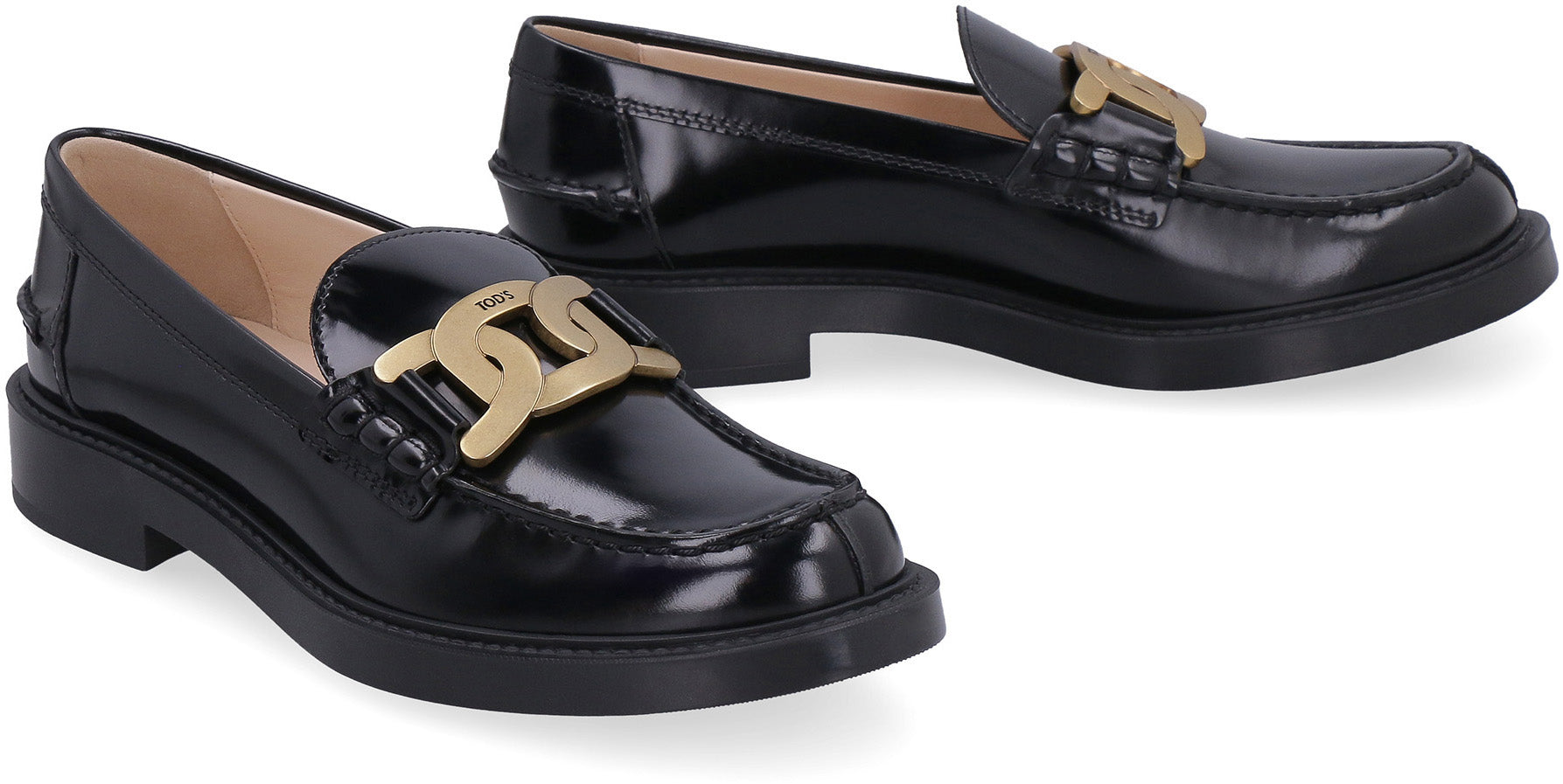 TOD'S Brushed Leather Loafers for Women