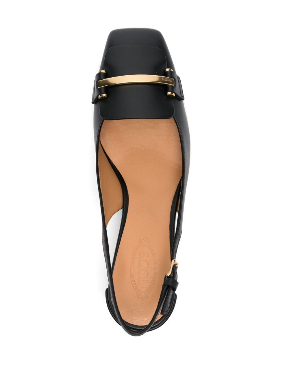 TOD'S Slingback Leather DéCOLLETé Pump - Heel Height: 5 CM
