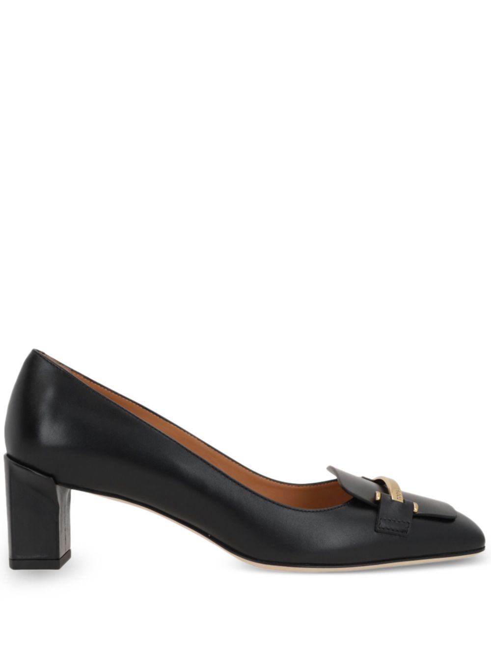TOD'S Leather Pumps - Slip-On Style with Block Heel and Square Toe