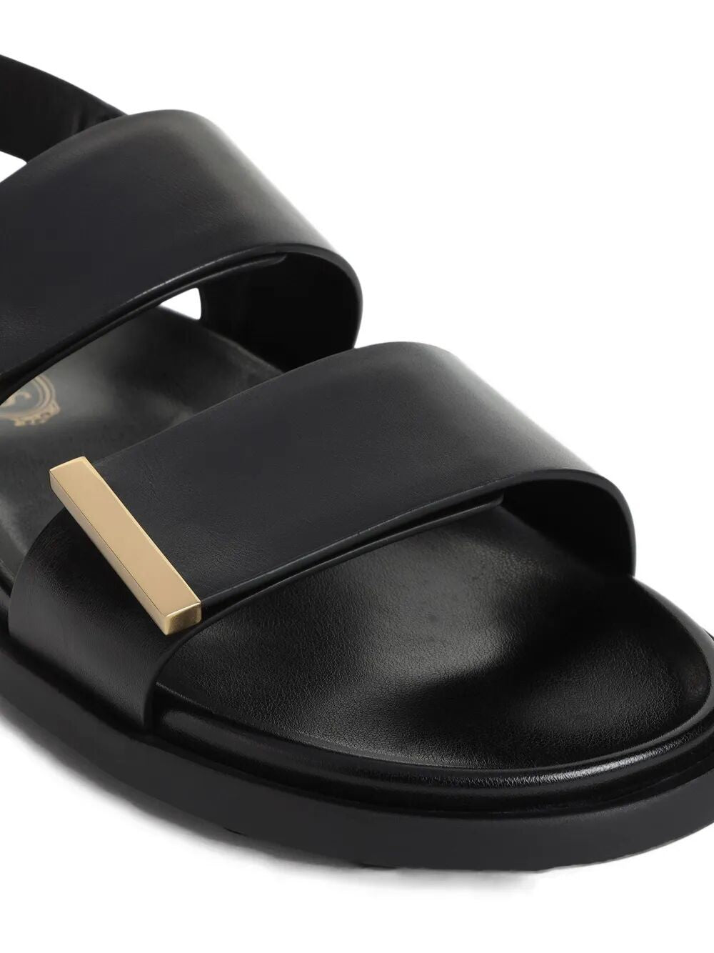 TOD'S Chic Leather Strap Sandal with Custom Metal Finials - 2.5 cm Sole