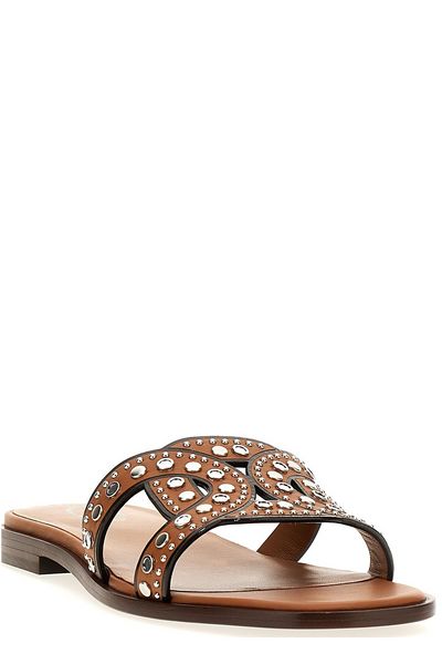 TOD'S Maxi Catena Stud-Embellished Sandals