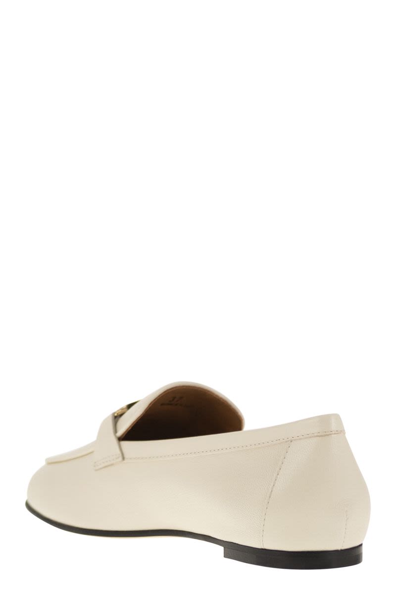 TOD'S Leather Loafer with Accessory - Women's Moccasin