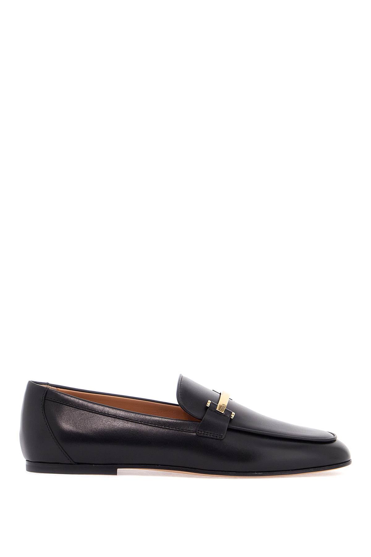 TOD'S Elegant Metal Bar Leather Loafers