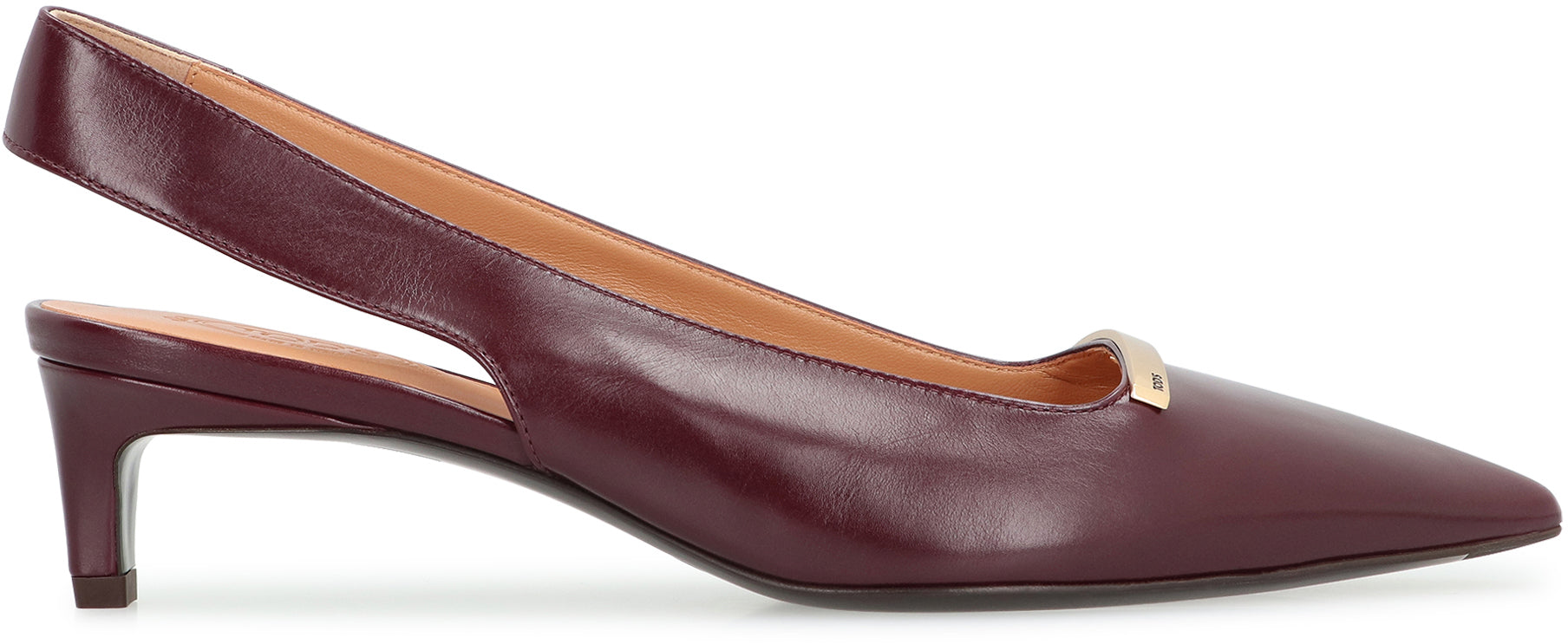 TOD'S Pointy Toe Kitten Heel Slingback Pumps