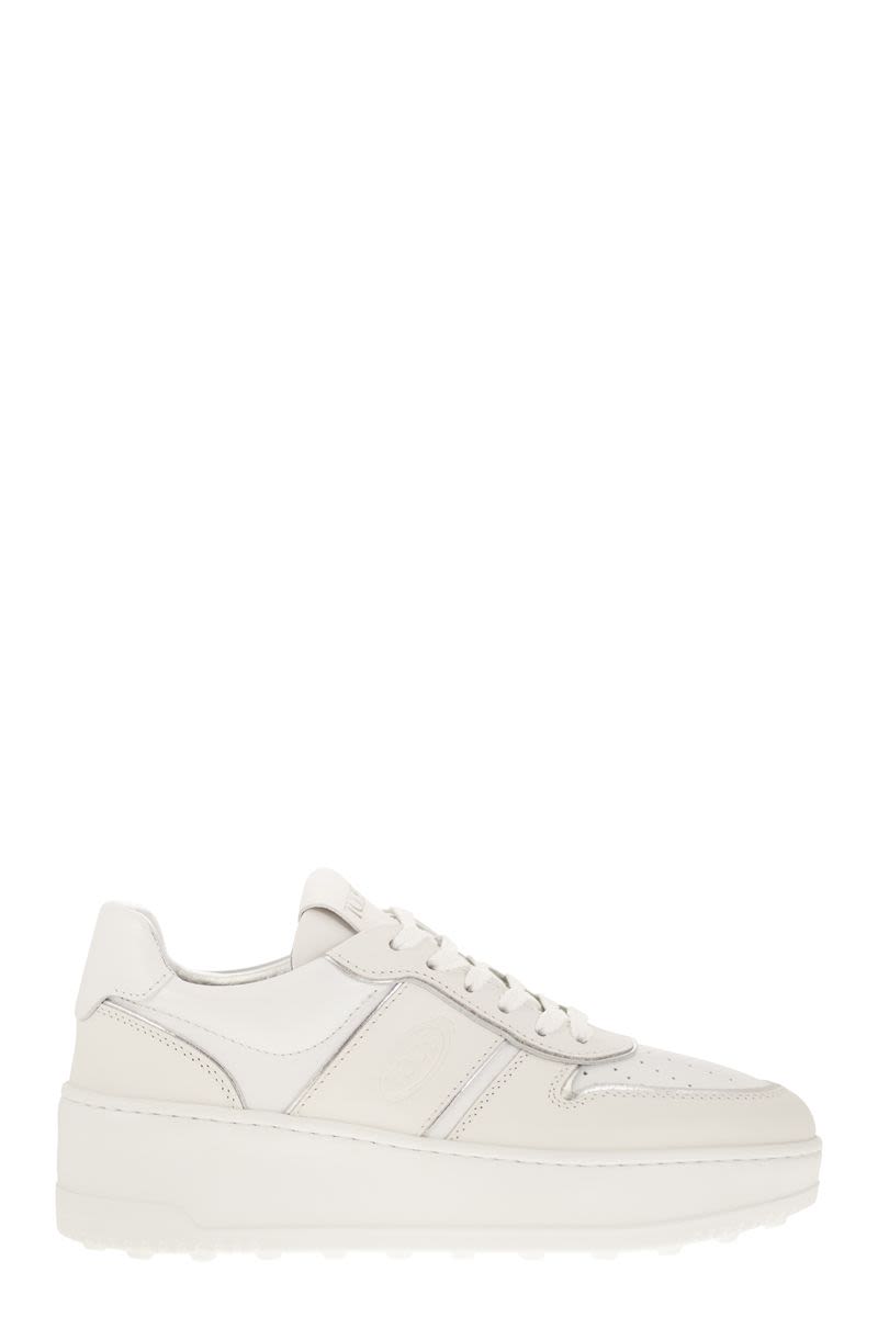 TOD'S Leather Platform Sneakers with 6 cm Height