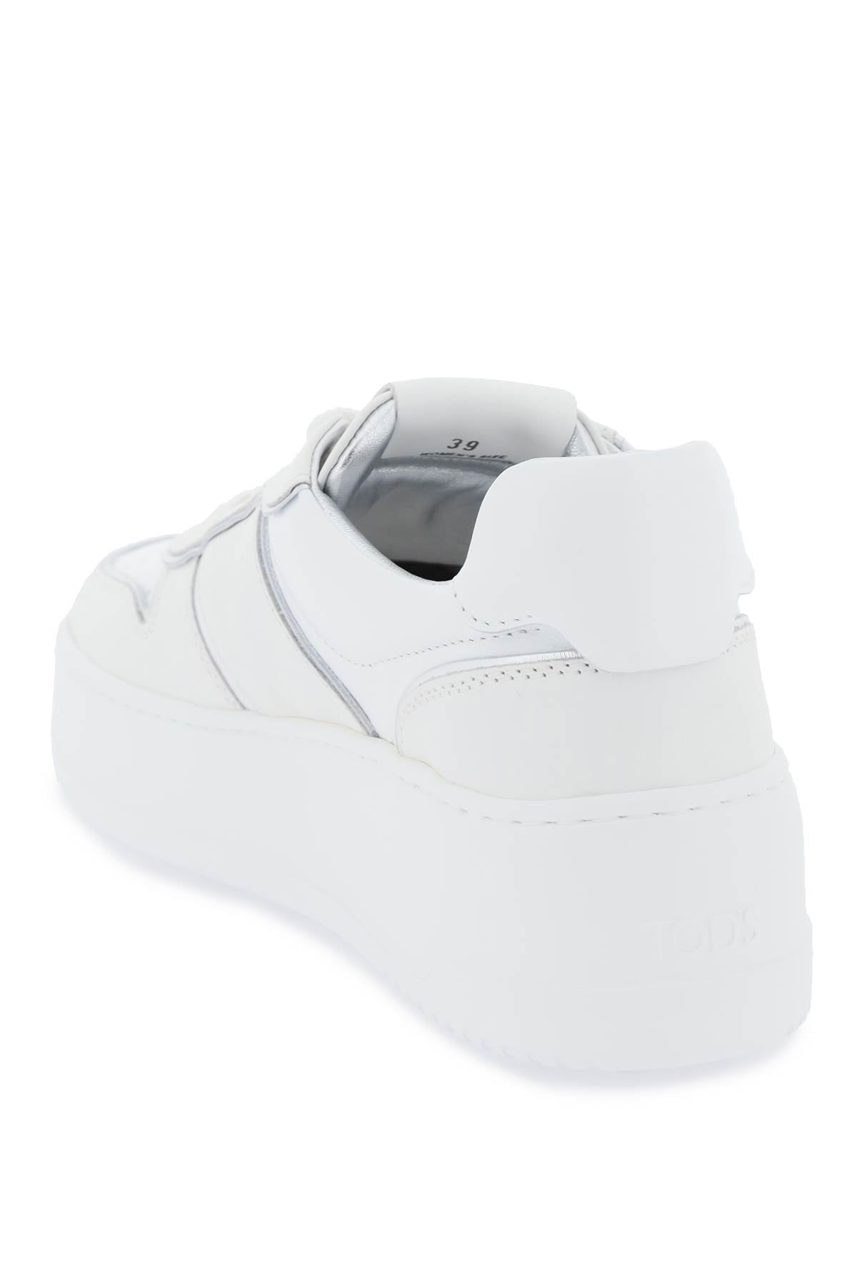 TOD'S Leather Platform Sneakers with 6 cm Height
