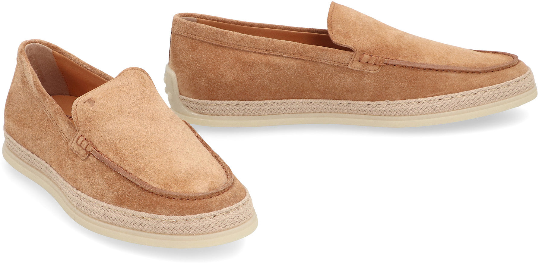 TOD'S Suede Slip-On Sandals with Rope-Raffia Sole - SS25
