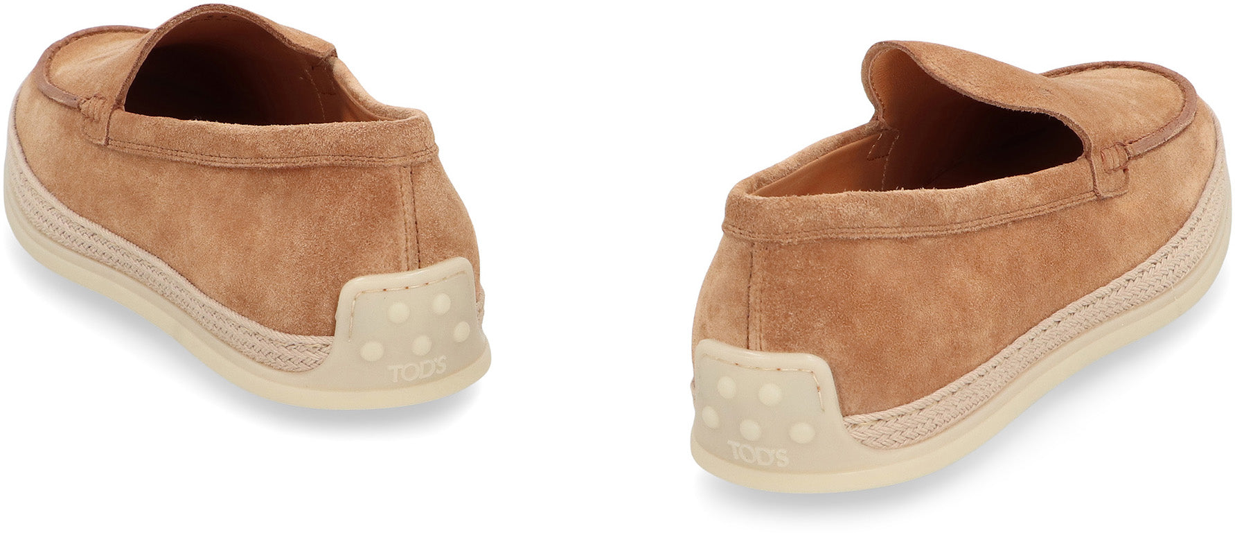 TOD'S Suede Slip-On Sandals with Rope-Raffia Sole - SS25