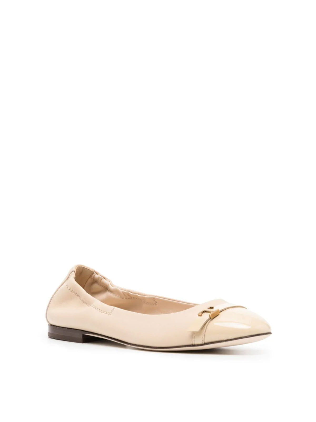 TOD'S T Logo Strap Mini Leather Ballerinas