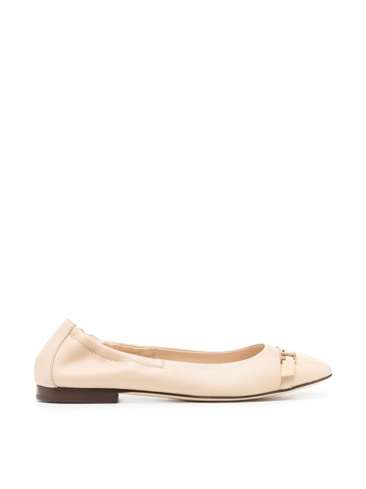 TOD'S T Logo Strap Mini Leather Ballerinas