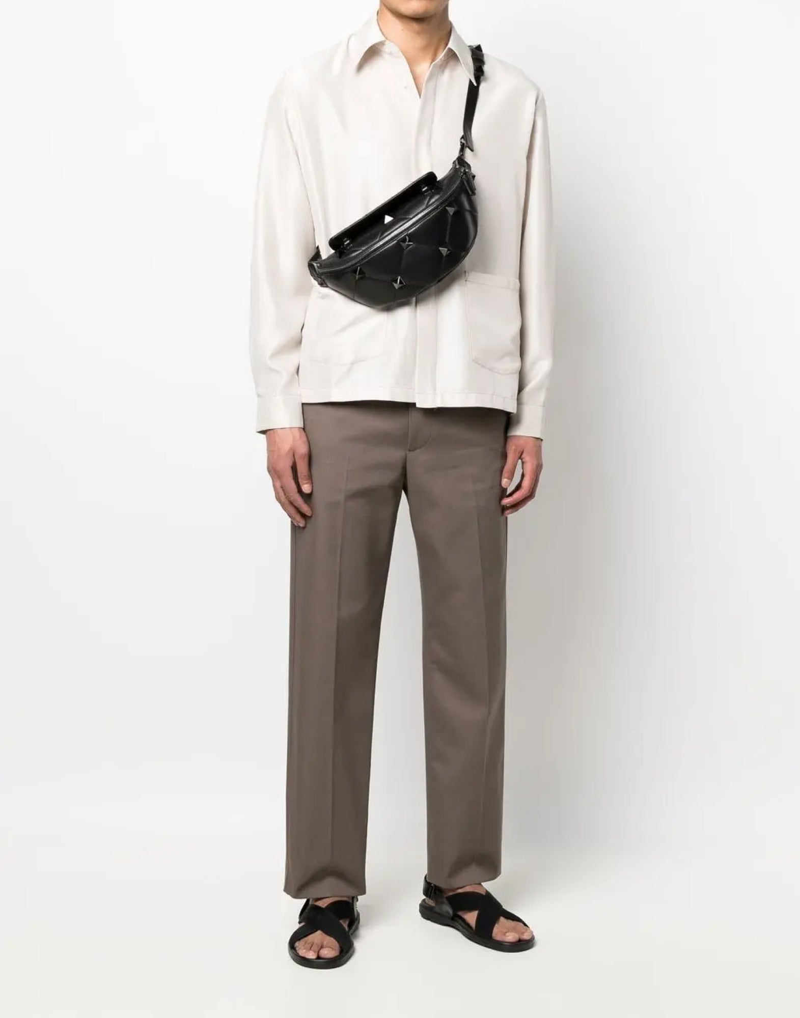 VALENTINO GARAVANI Roman Studded Belt Handbag - Measurements: 32X13X4 CM