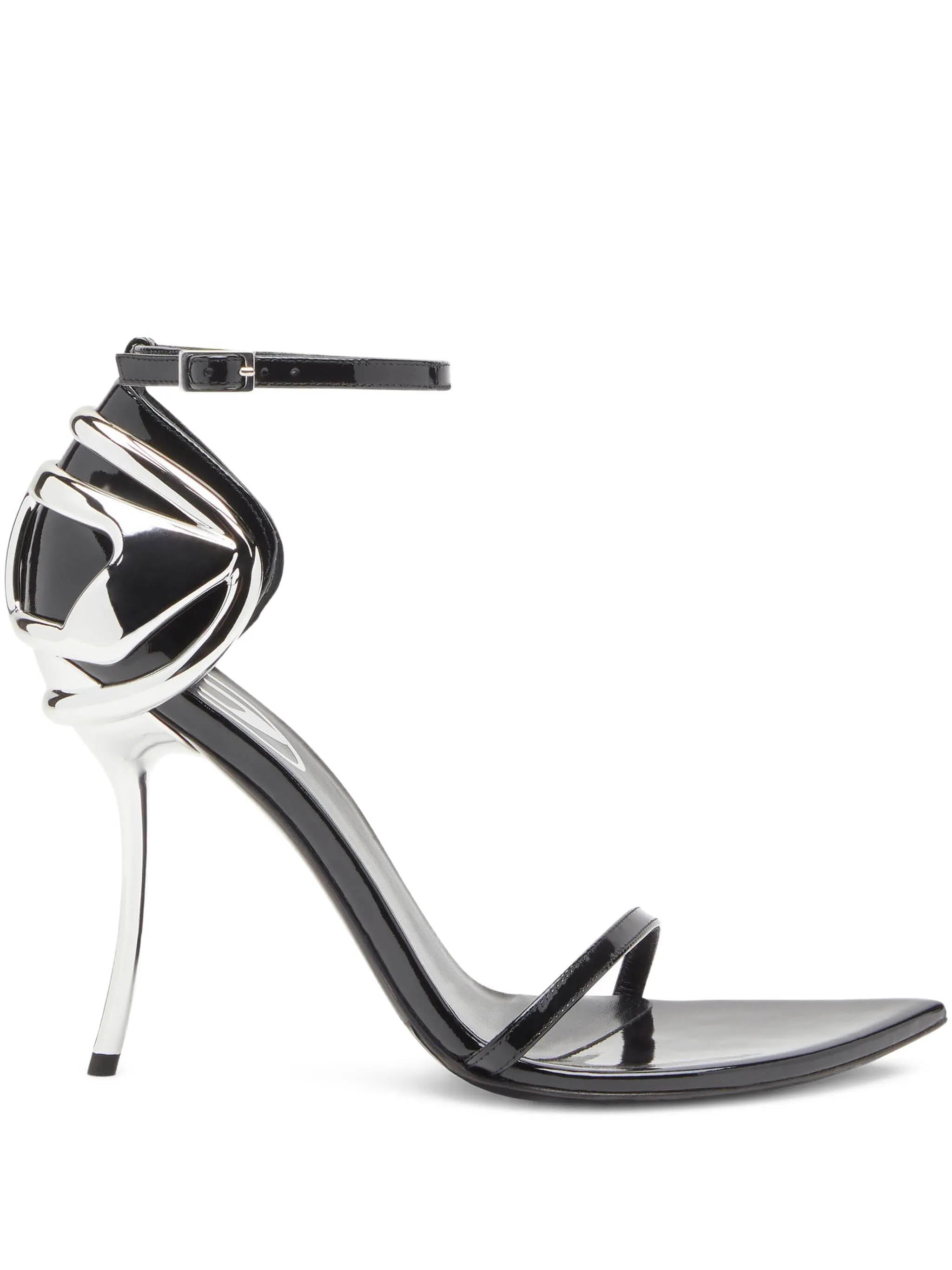 DIESEL Sleek 10.5cm Heeled Sandal with Adjustable Ankle Strap