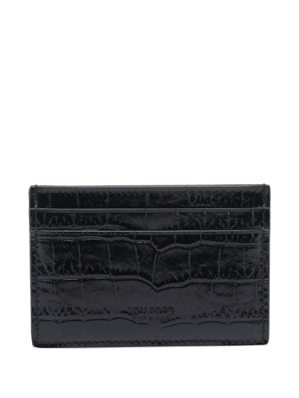 TOM FORD Crocodile-Print Leather Mini Card Holder