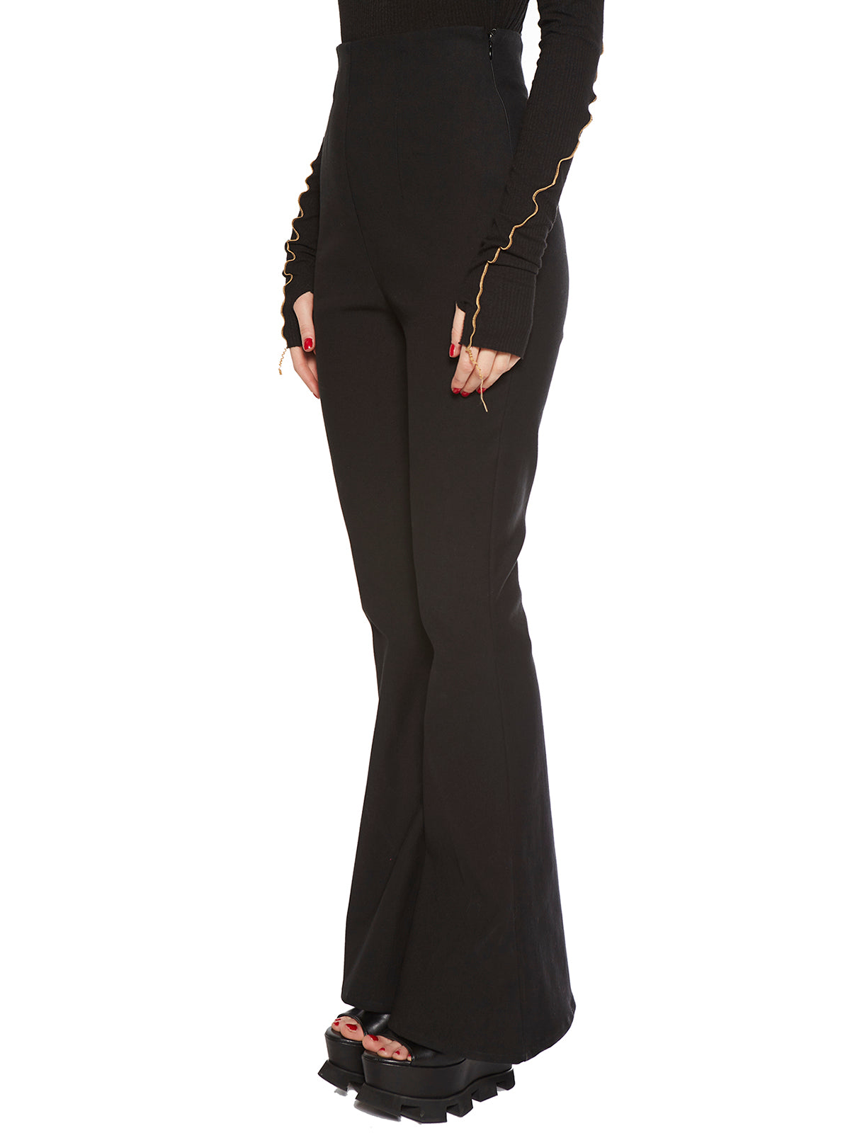 NOSTRASANTISSIMA High Waist Flared Trousers Size 40