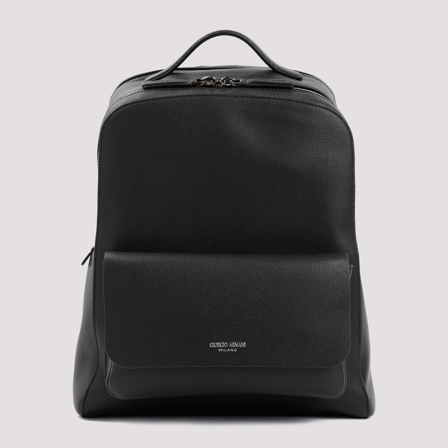 GIORGIO ARMANI Grained Leather Backpack (30cm x 41cm x 9cm)
