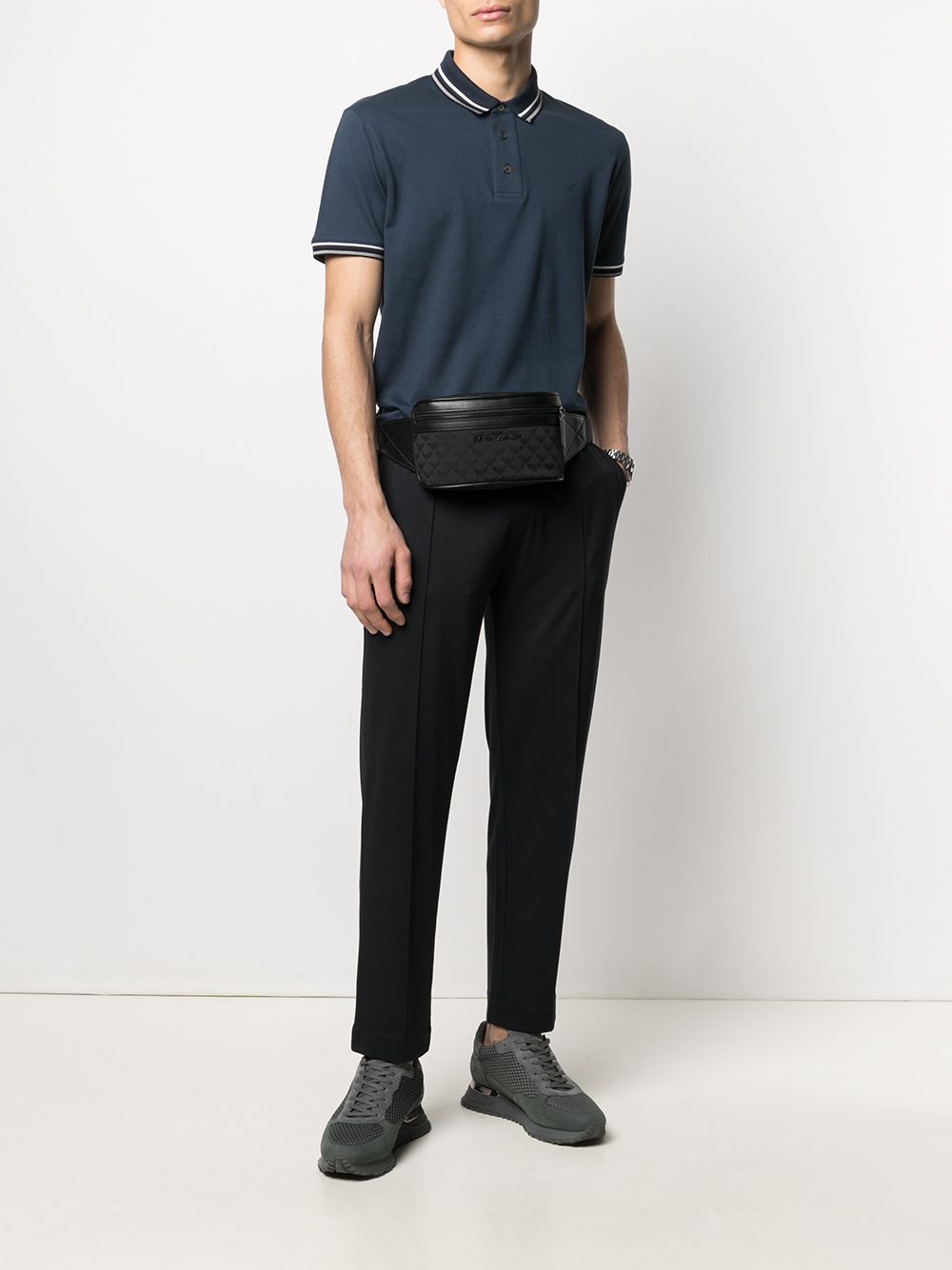 EMPORIO ARMANI Allover Logo Belt Handbag