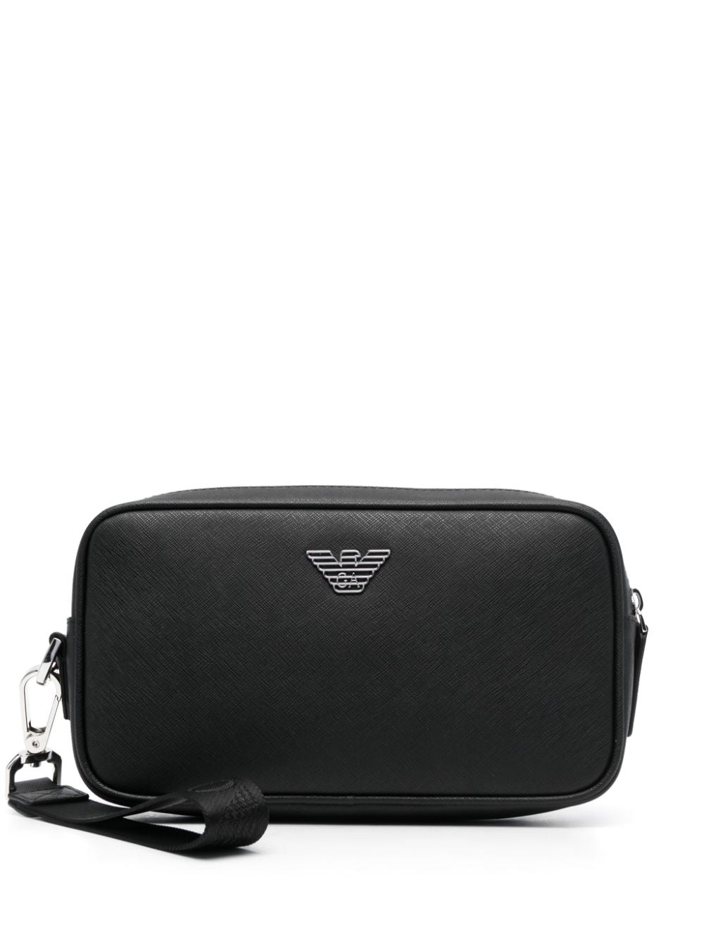 EMPORIO ARMANI Mini Textured Handbag with Silver Logo
