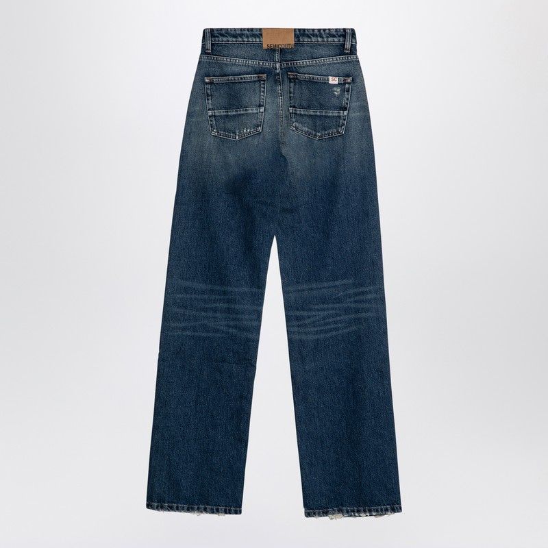 SEMICOUTURE Washed-Out Denim Jeans for Women