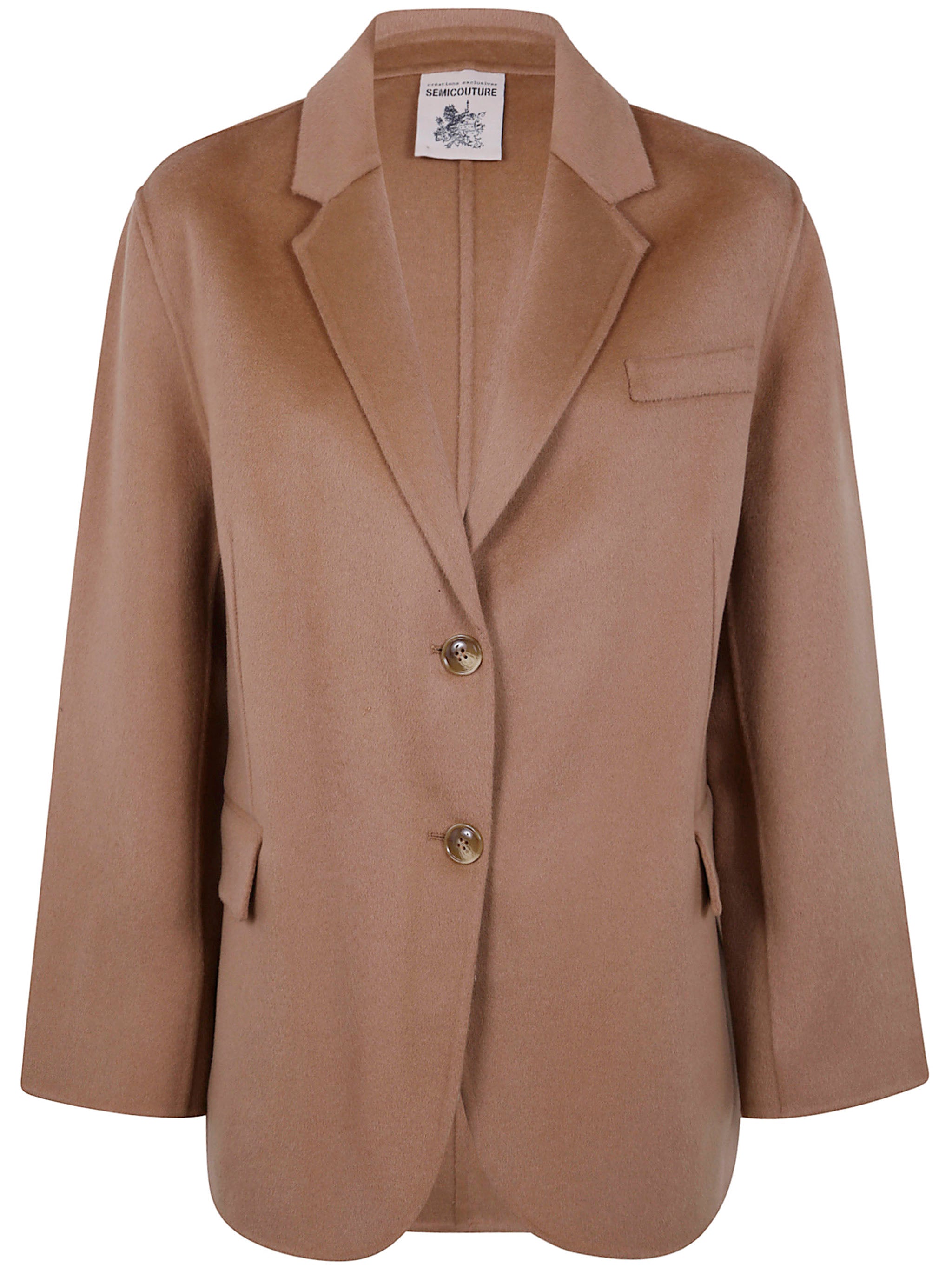 SEMICOUTURE Wool Women's Camelia Jacket - FW25 Collection