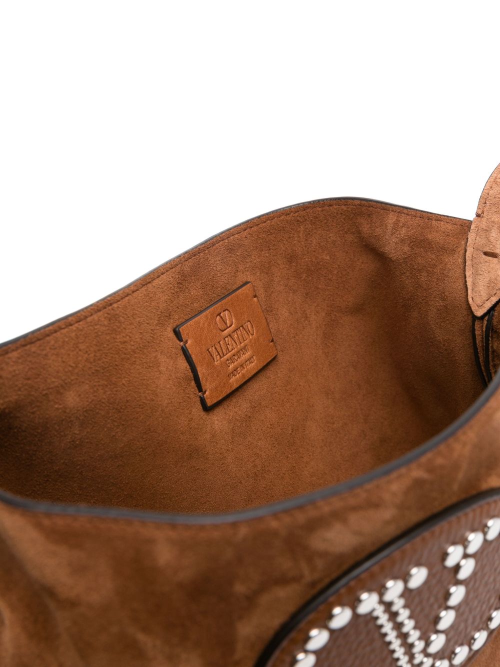 VALENTINO GARAVANI Suede Leather Crossbody Handbag with Fringe Detailing