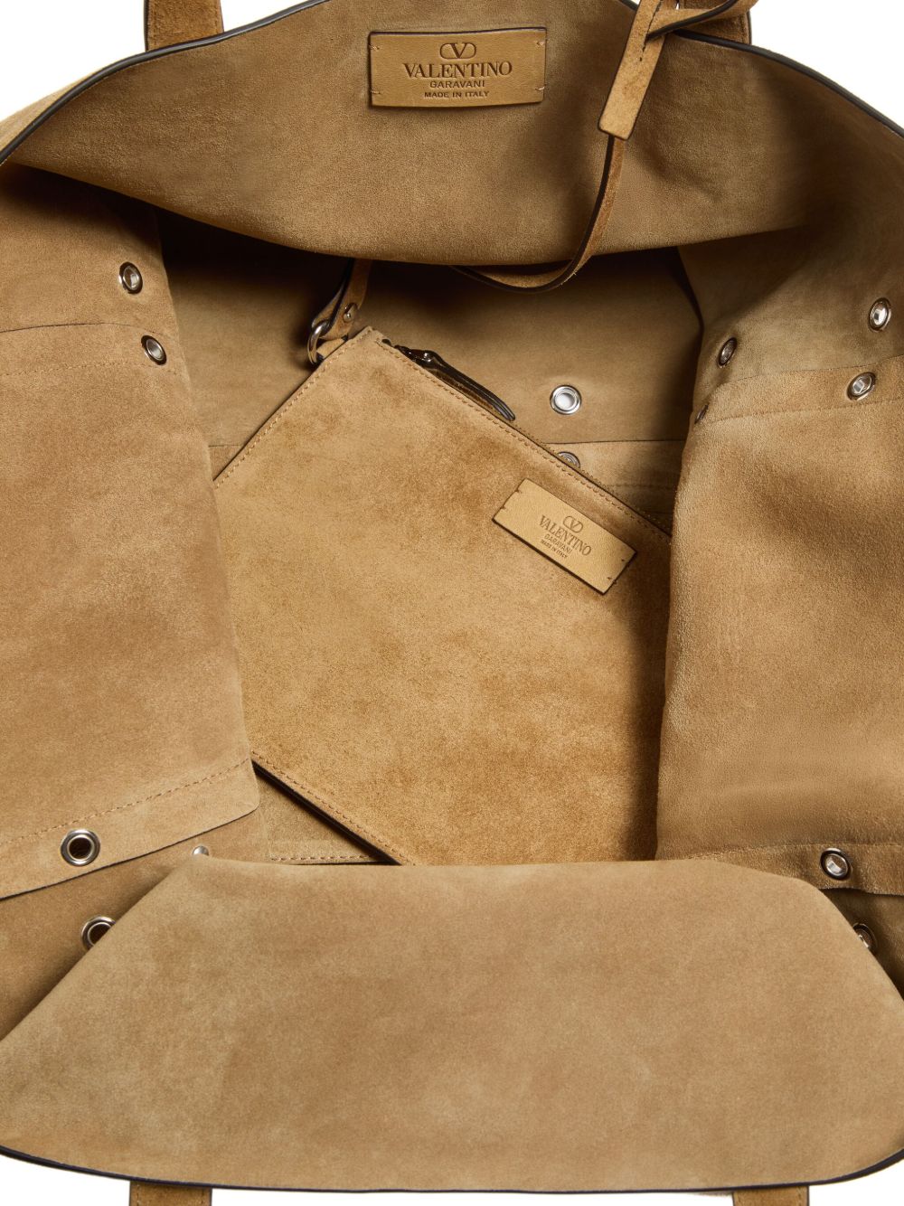 VALENTINO GARAVANI Large Suede Leather Tote Handbag