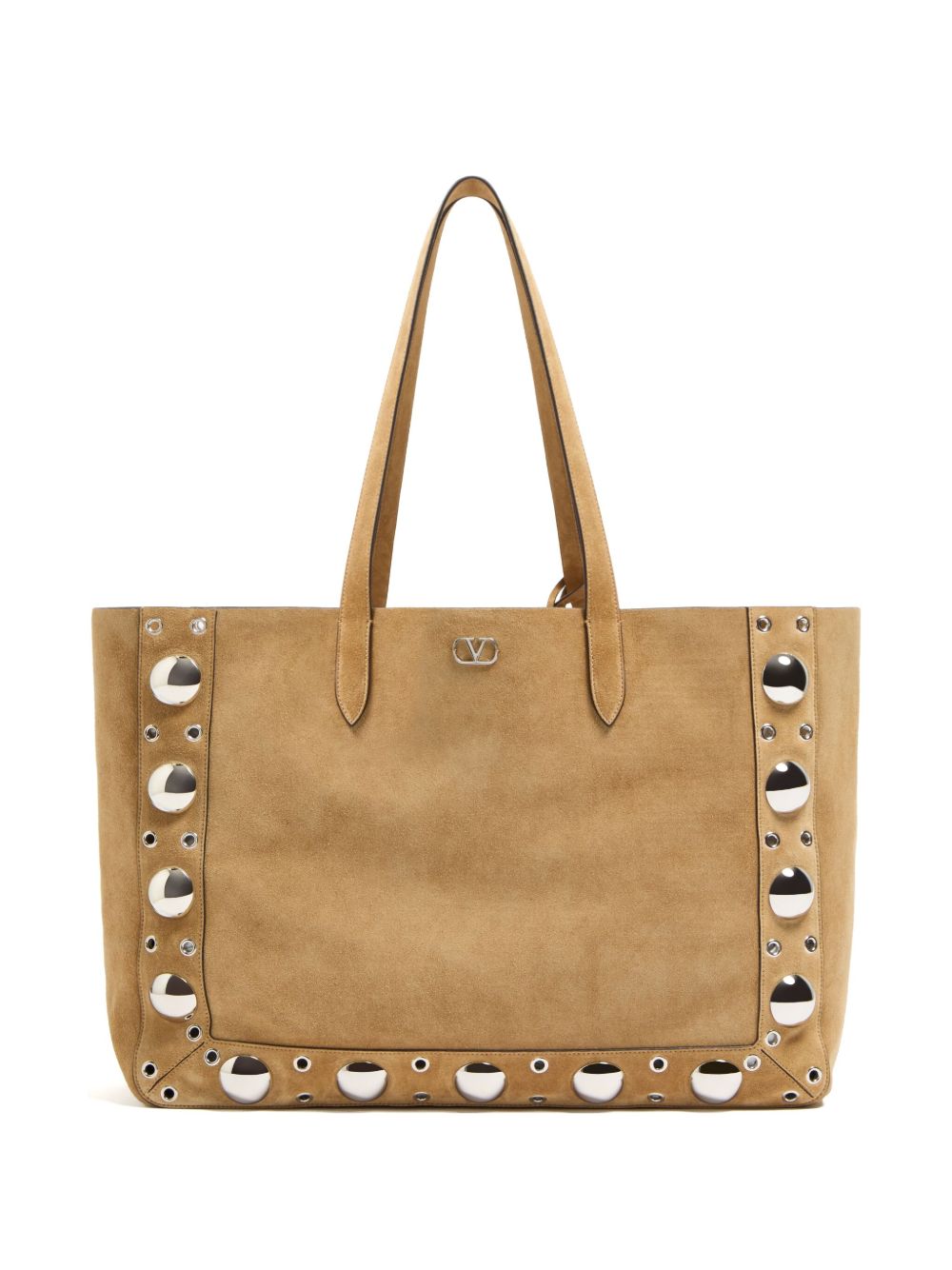 VALENTINO GARAVANI Large Suede Leather Tote Handbag
