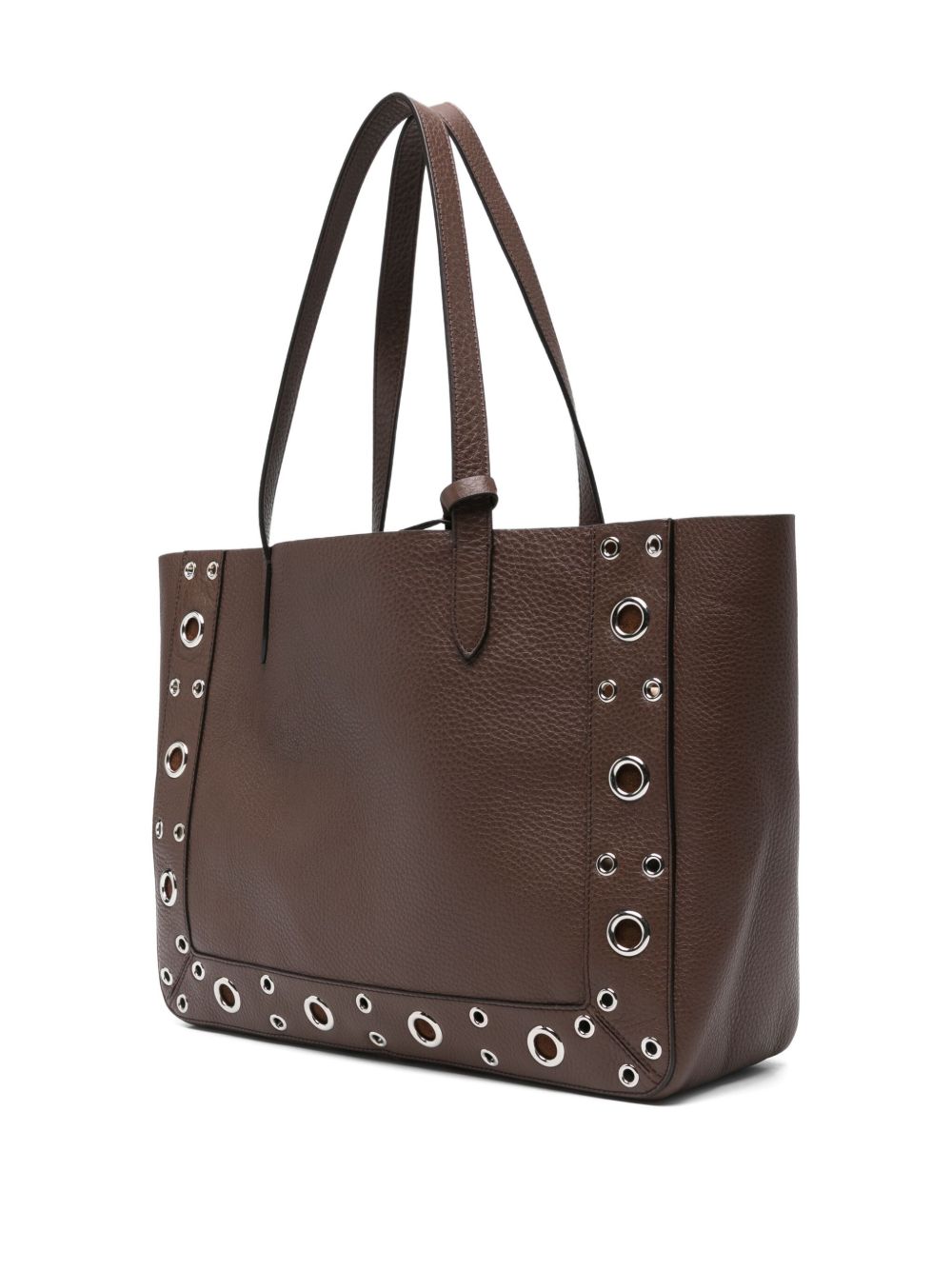 VALENTINO GARAVANI Medium Leather Tote Handbag with Eyelet Embellishment