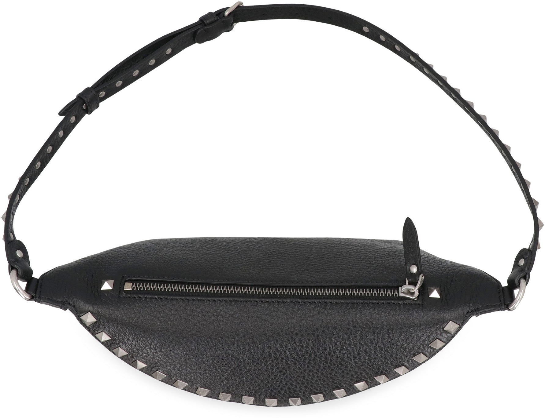 VALENTINO GARAVANI Rockstud Leather Belt Handbag - Width: 16.5-28 cm