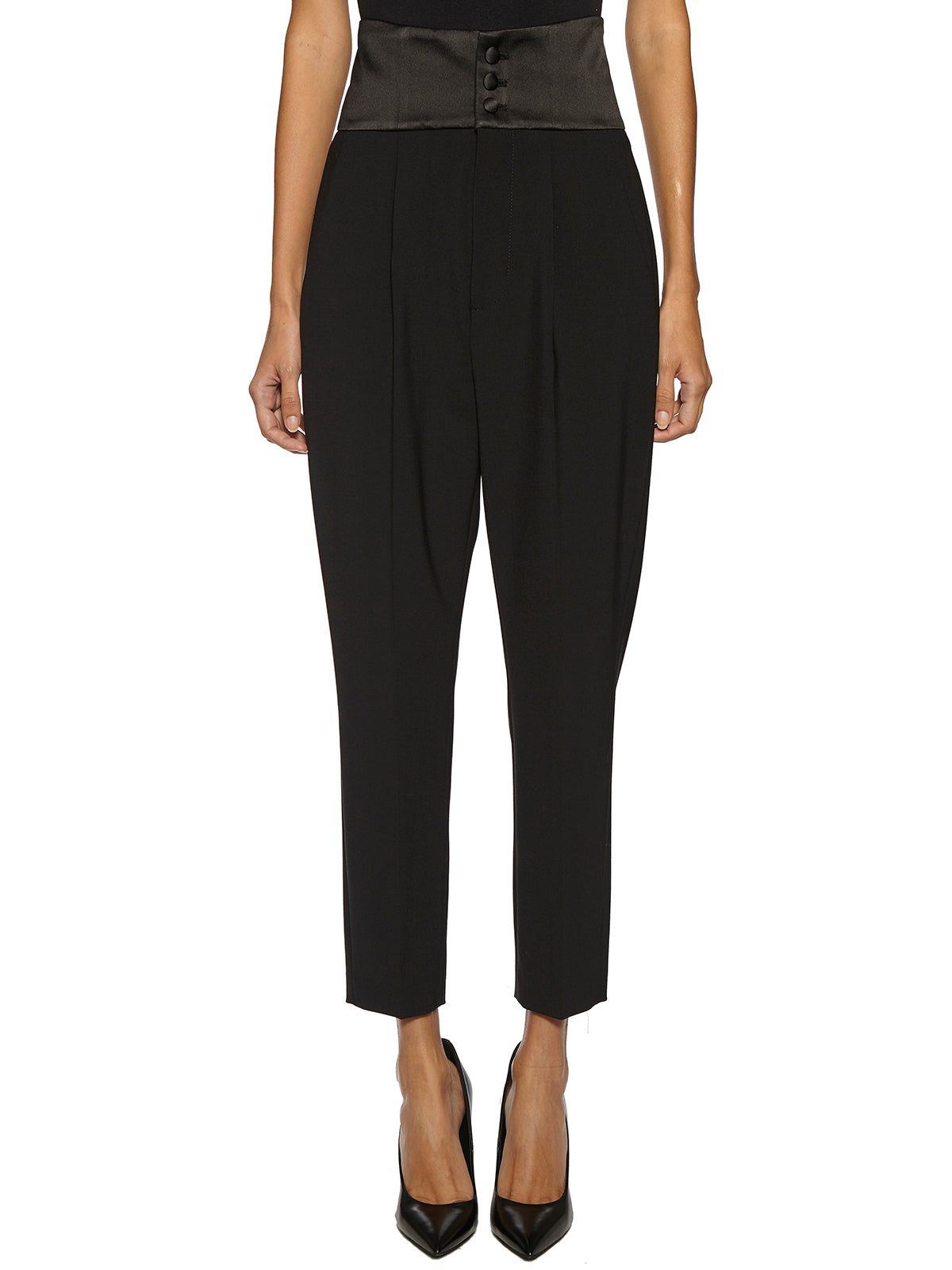 DONDUP Soft Trousers with Satin Band Waist - Size 40