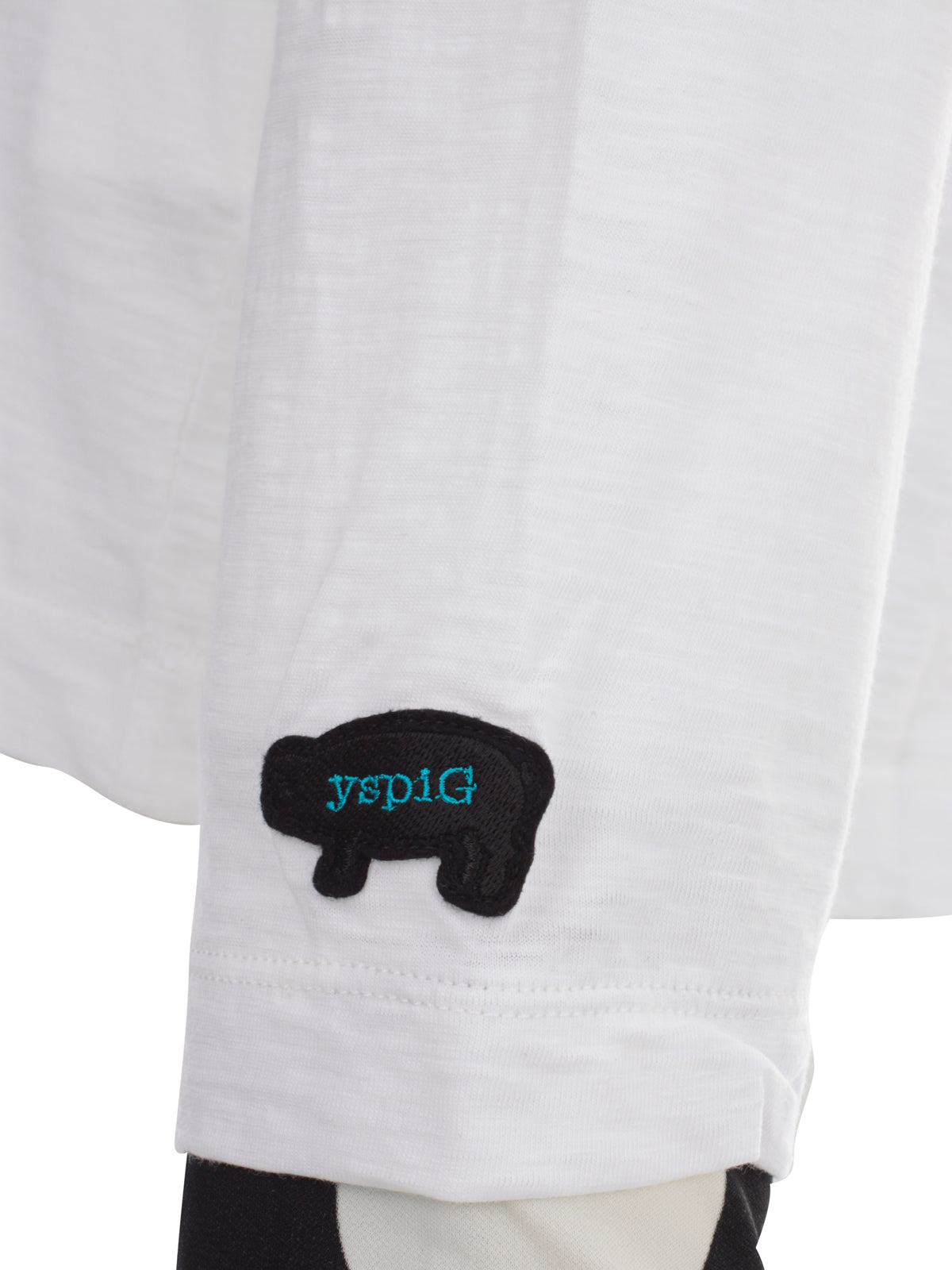 Y'S Pleated Polka Pig Long Sleeve T-Shirt