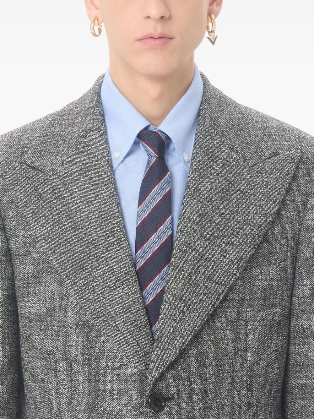 VALENTINO GARAVANI Regimental Silk Tie - Width 7 CM