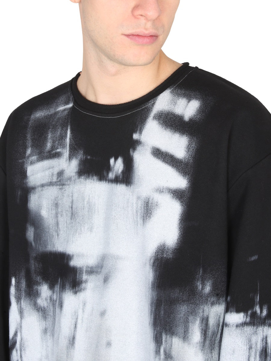 BALMAIN Tie Dye Pattern Crewneck Sweatshirt