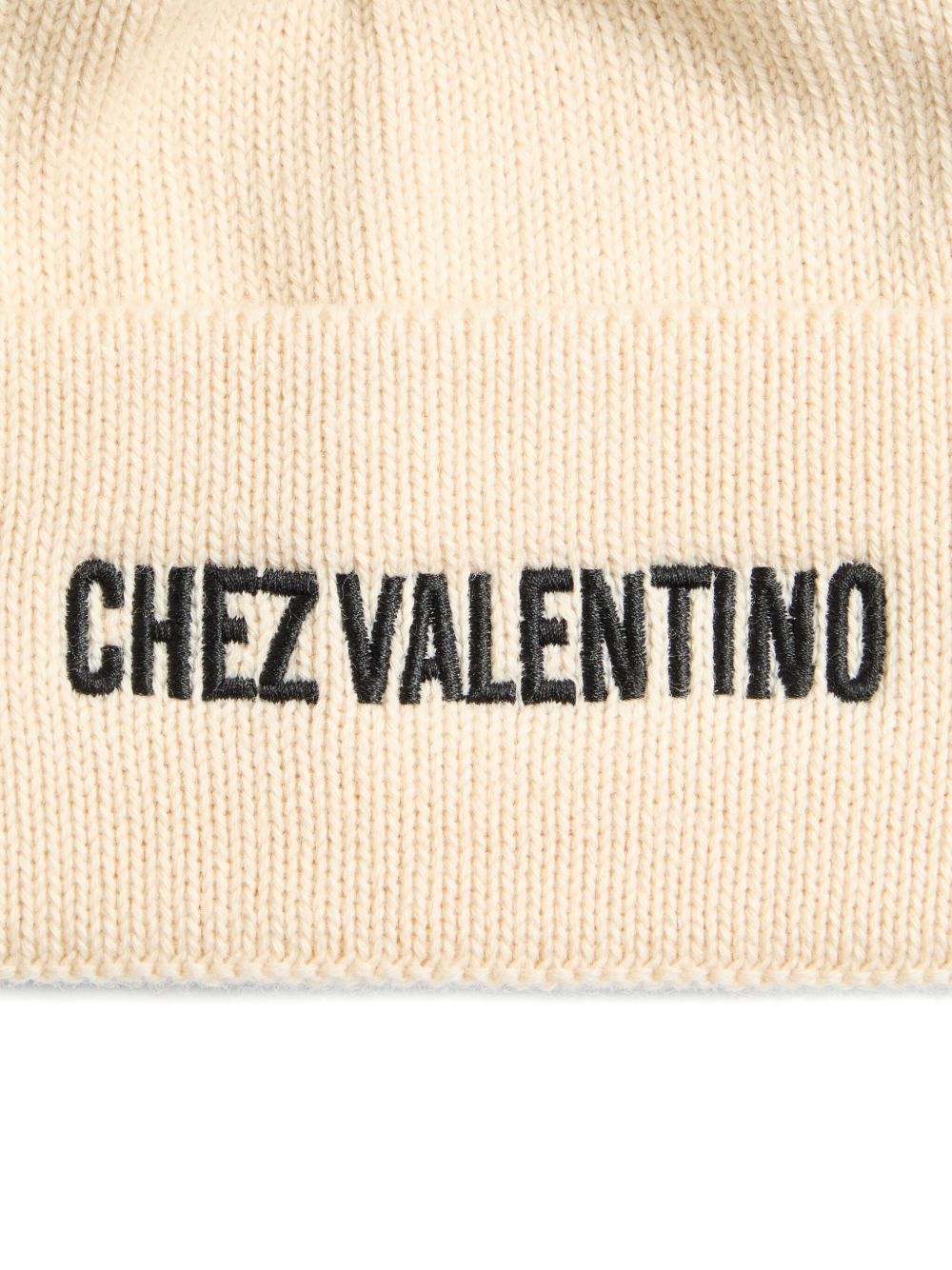 VALENTINO GARAVANI Cotton and Wool Beanie with Turn-Up Brim