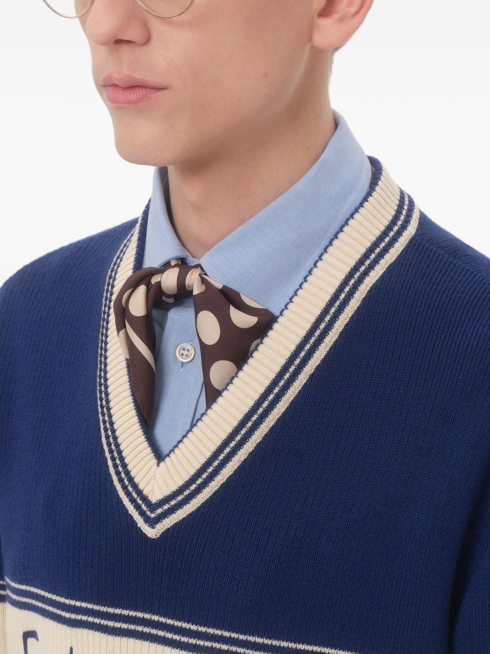 VALENTINO GARAVANI Cotton and Wool Beanie with Turn-Up Brim