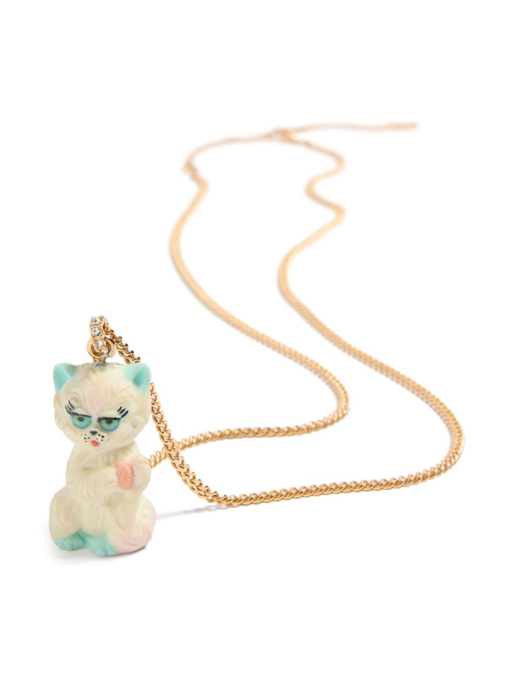 VALENTINO GARAVANI Statement Pendant Necklace with V Logo Signature
