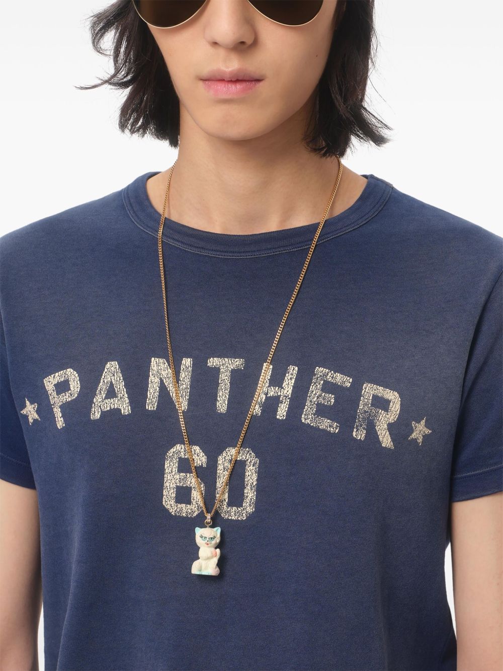 VALENTINO GARAVANI Statement Pendant Necklace with V Logo Signature