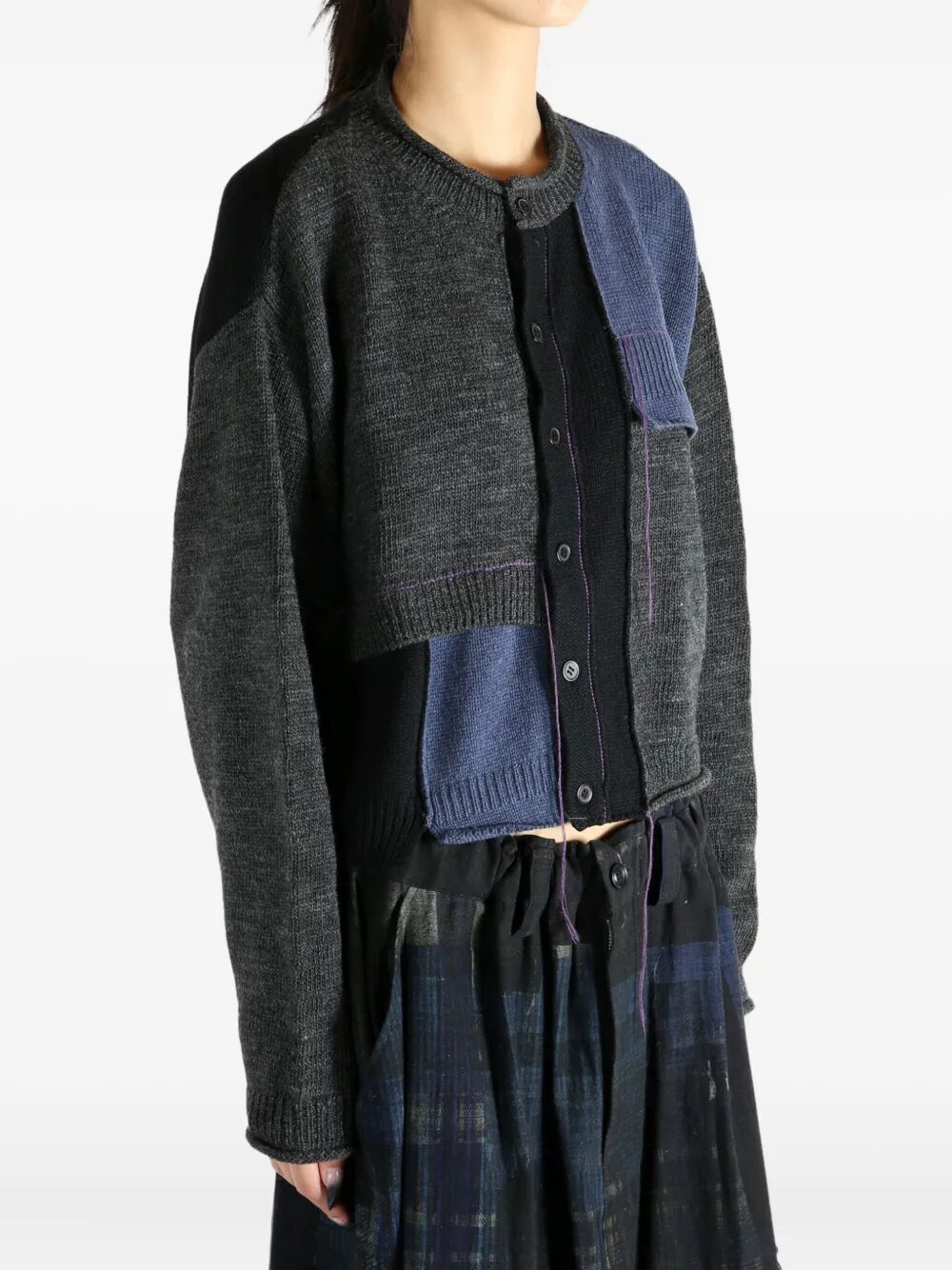 Y'S Patchwork T-Shirt Sweater - Women's FW25