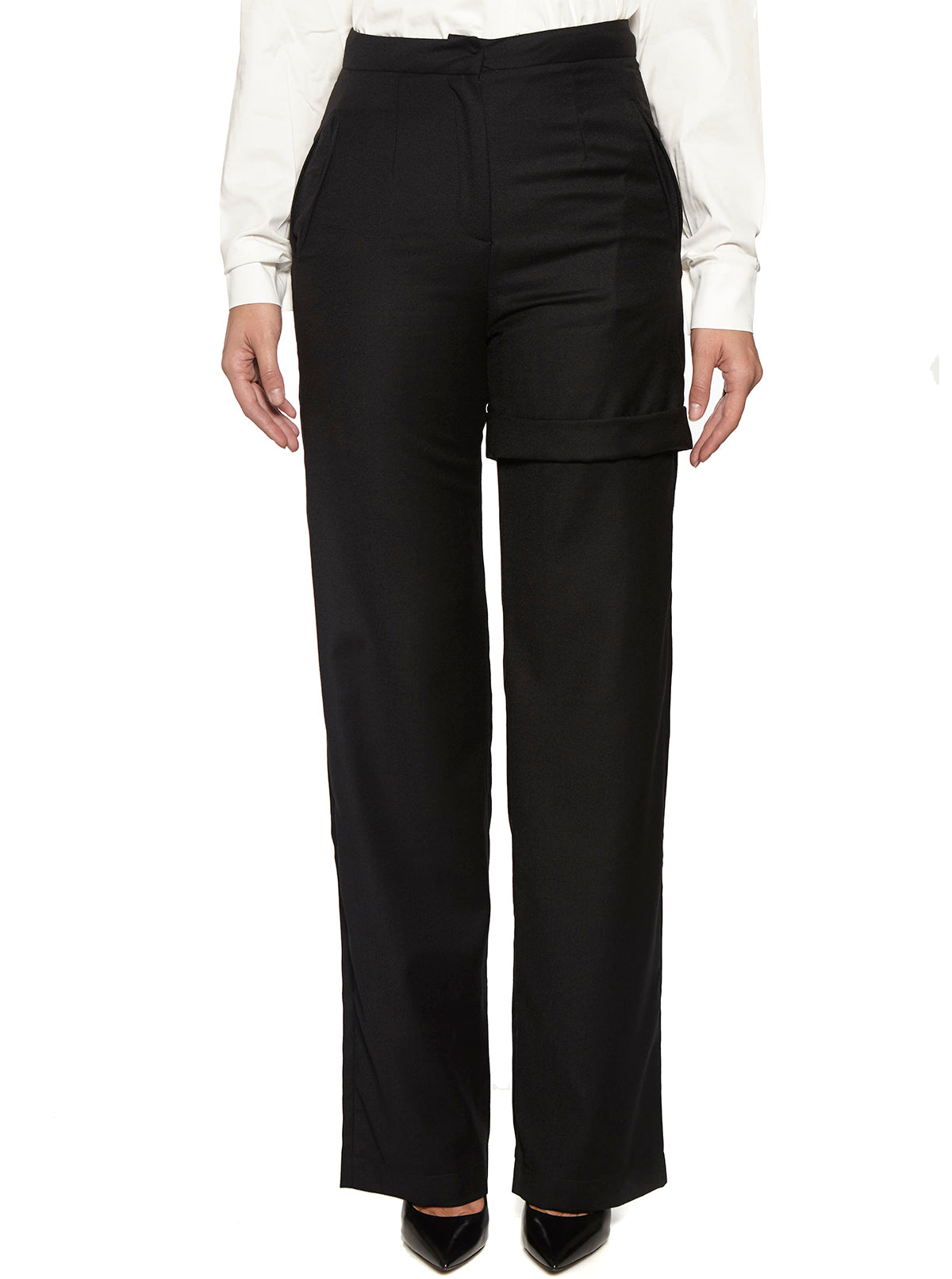 MATERIEL Wool Regular Trousers in Size M