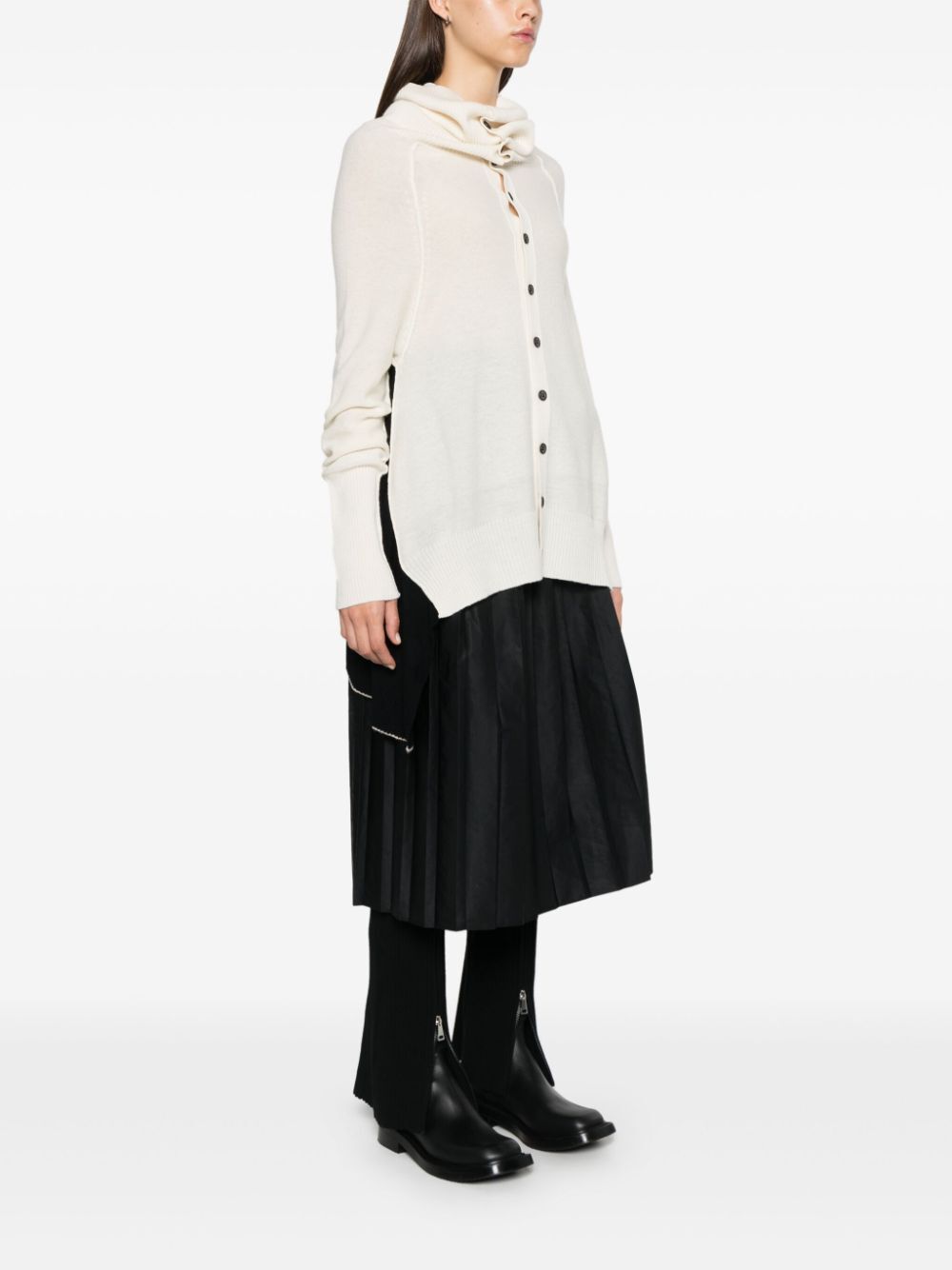 Y'S Women's Side Drape Cardigan