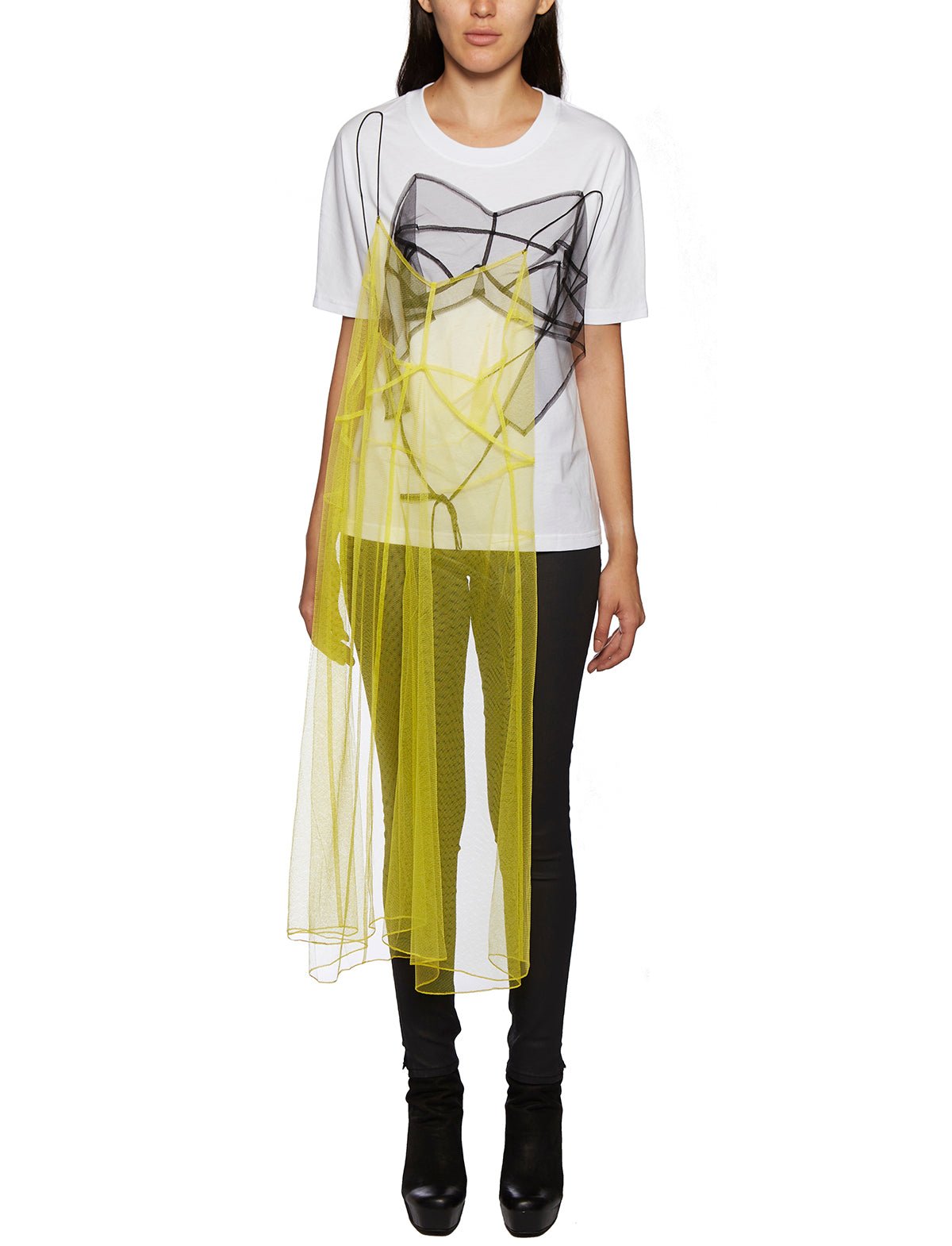 QUETSCHE Cotton Tulle Mini Dress T-Shirt Size 36