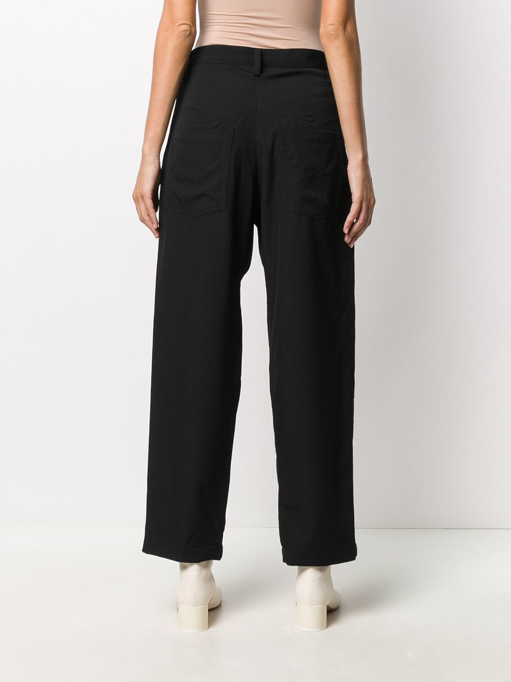 Y'S Cropped Side Stripe Gabardine Pants