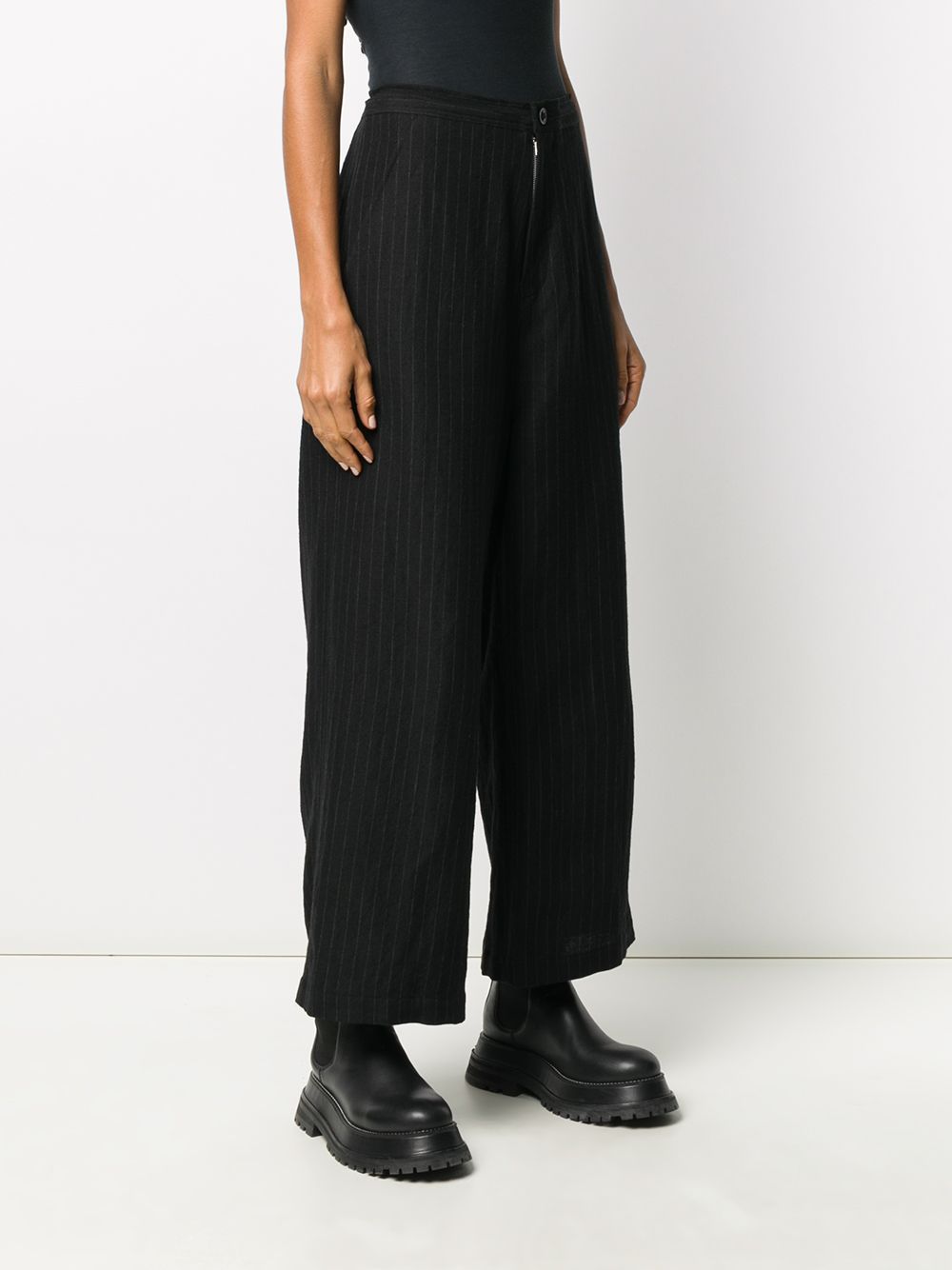 Y'S Straight Thick Pants - Pinstripe