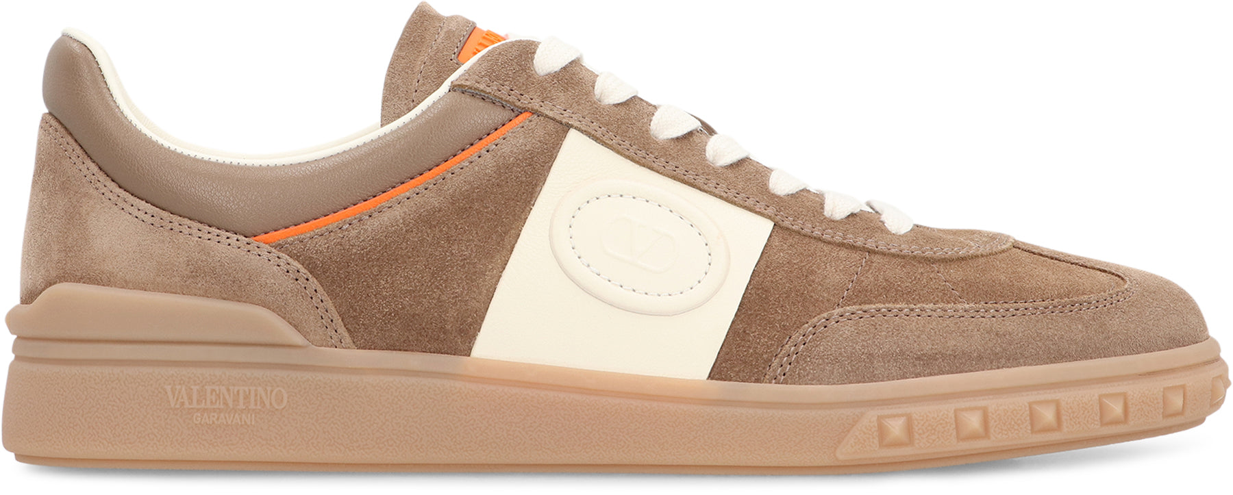 VALENTINO GARAVANI Panelled Leather Sneakers for Men - Lace-Up Design