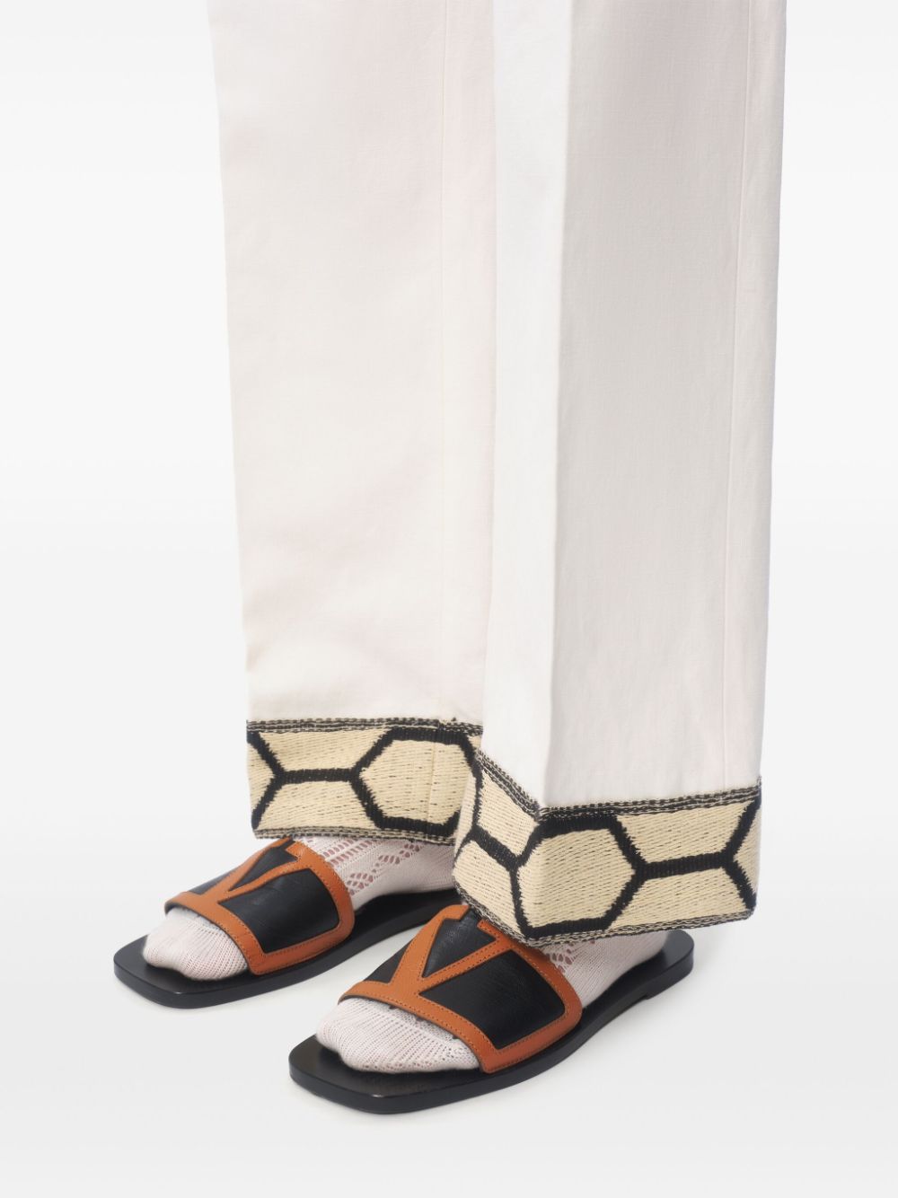 VALENTINO GARAVANI Viva Superstar Leather Slide Sandals for Men