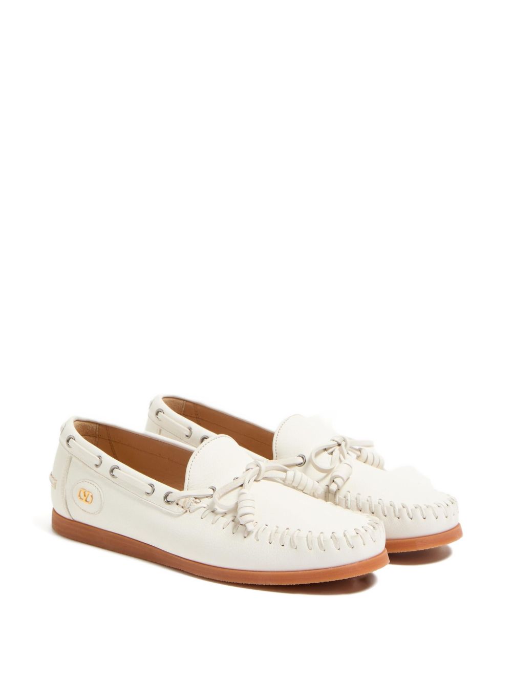 VALENTINO GARAVANI Men's Slip-On Flat Shoes with VLogo Signature and Bow Detailing
