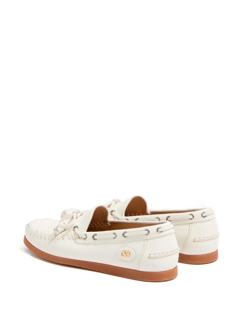 VALENTINO GARAVANI Men's Slip-On Flat Shoes with VLogo Signature and Bow Detailing