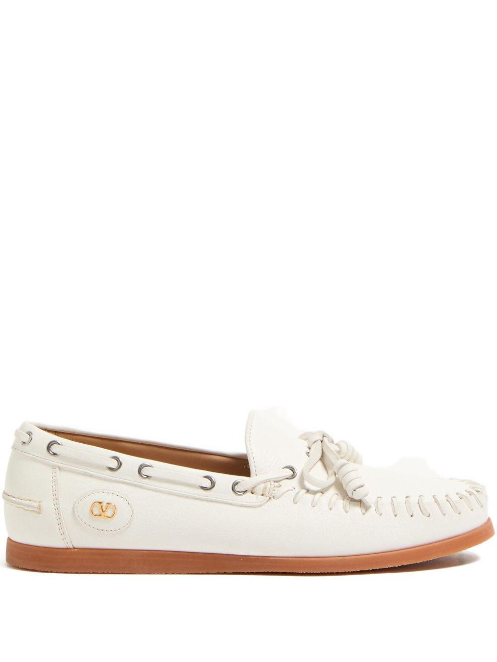 VALENTINO GARAVANI Men's Slip-On Flat Shoes with VLogo Signature and Bow Detailing