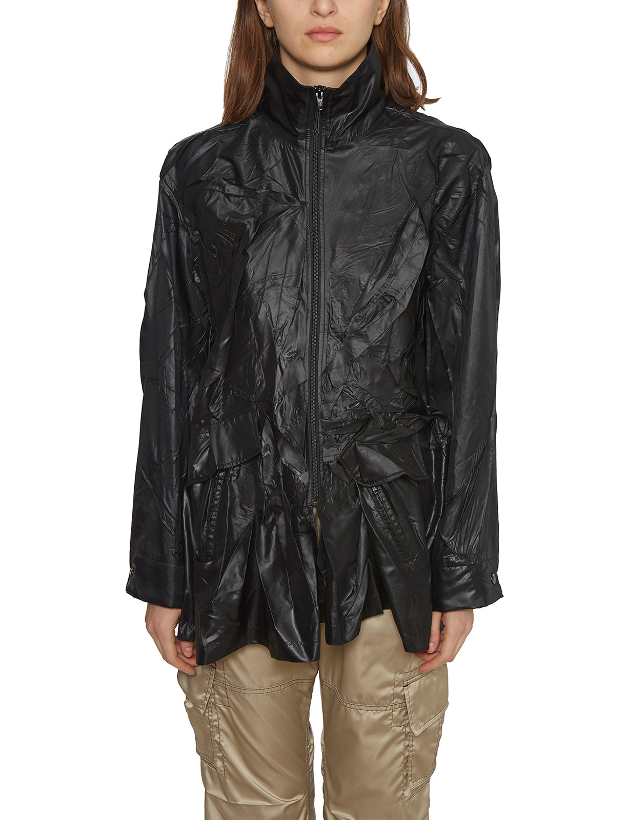 OTTOLINGER Modern Turtleneck Zip-Up Shirt with Pocket - Size 34