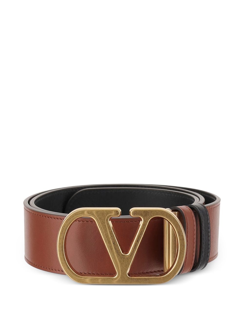 VALENTINO GARAVANI Signature Leather Belt with Reversible Design for Men